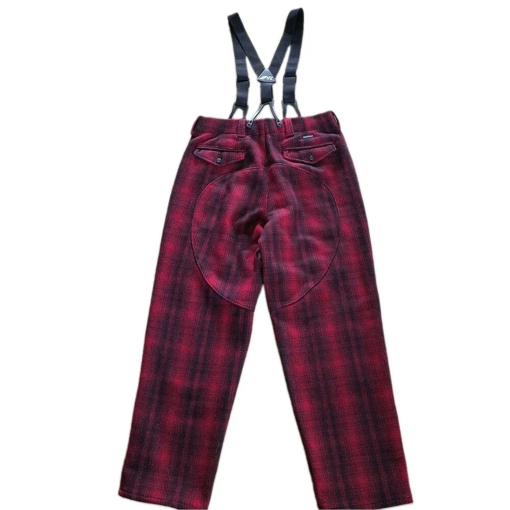 Vintage Woolrich Men's 36x32 Buffalo Plaid Wool Hunting Pants Double Knee/Seat